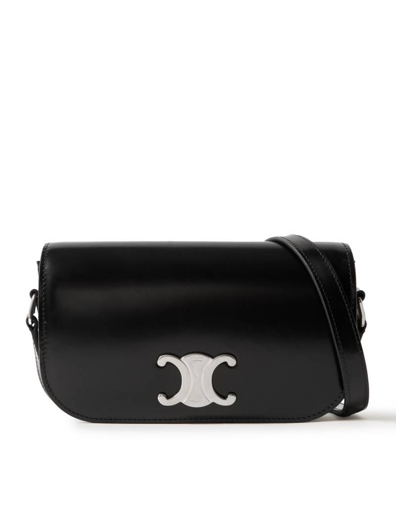 CELINE - Triomphe Small Glossed-Leather Messenger Bag - Men - Black CELINE - Triomphe Small Glossed-Leather Messenger Bag - Men - Black von CELINE