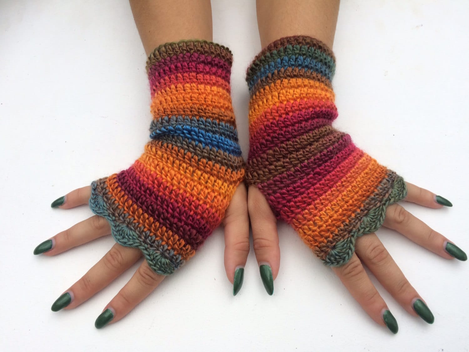 Armstulpen Pulswärmer Handschuhe Winter Accessoire, Frauen Geschenk Fingerlose Handschuhe, Herbst Winterhandschuhe, Handgehäkelt von CELINICRAFTS