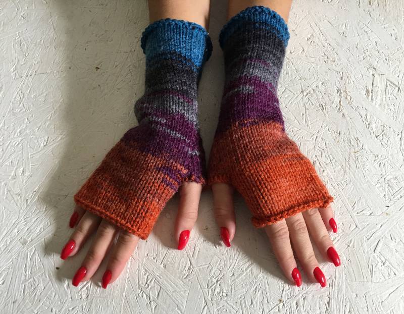 Fingerlose Handschuhe Armstulpen Lange Boho Handschuh Frauen Lange Versandfertig von CELINICRAFTS