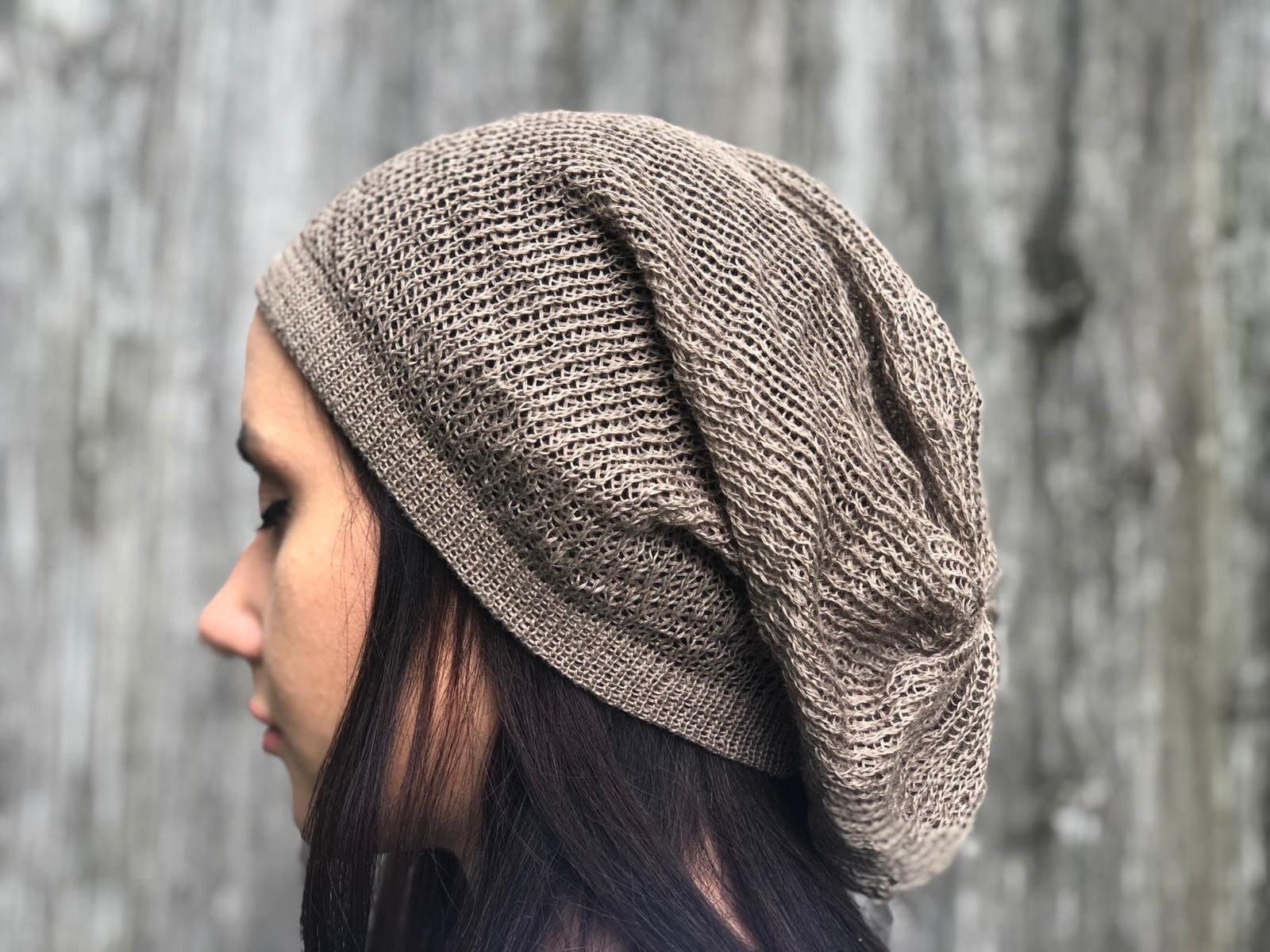 Frauen Sommerhut Sommerhut, Braun Leinen Slouchy Hut Sonnenhut, Frauenhut von CELINICRAFTS