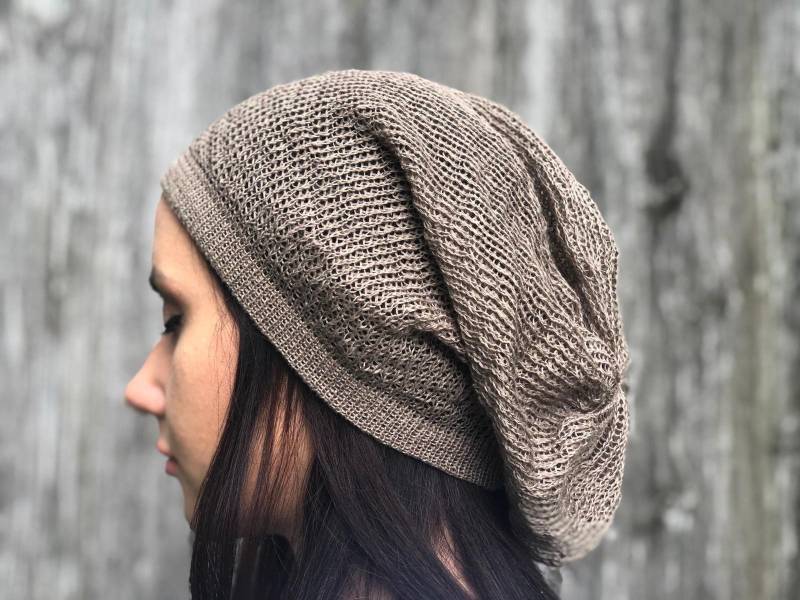 Frauen Sommerhut Sommerhut, Braun Leinen Slouchy Hut Sonnenhut, Frauenhut von CELINICRAFTS