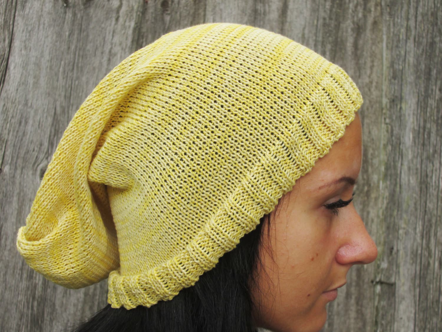 Gelber Sommersweat, Mehrfarbige Beanie, Damenmütze von CELINICRAFTS