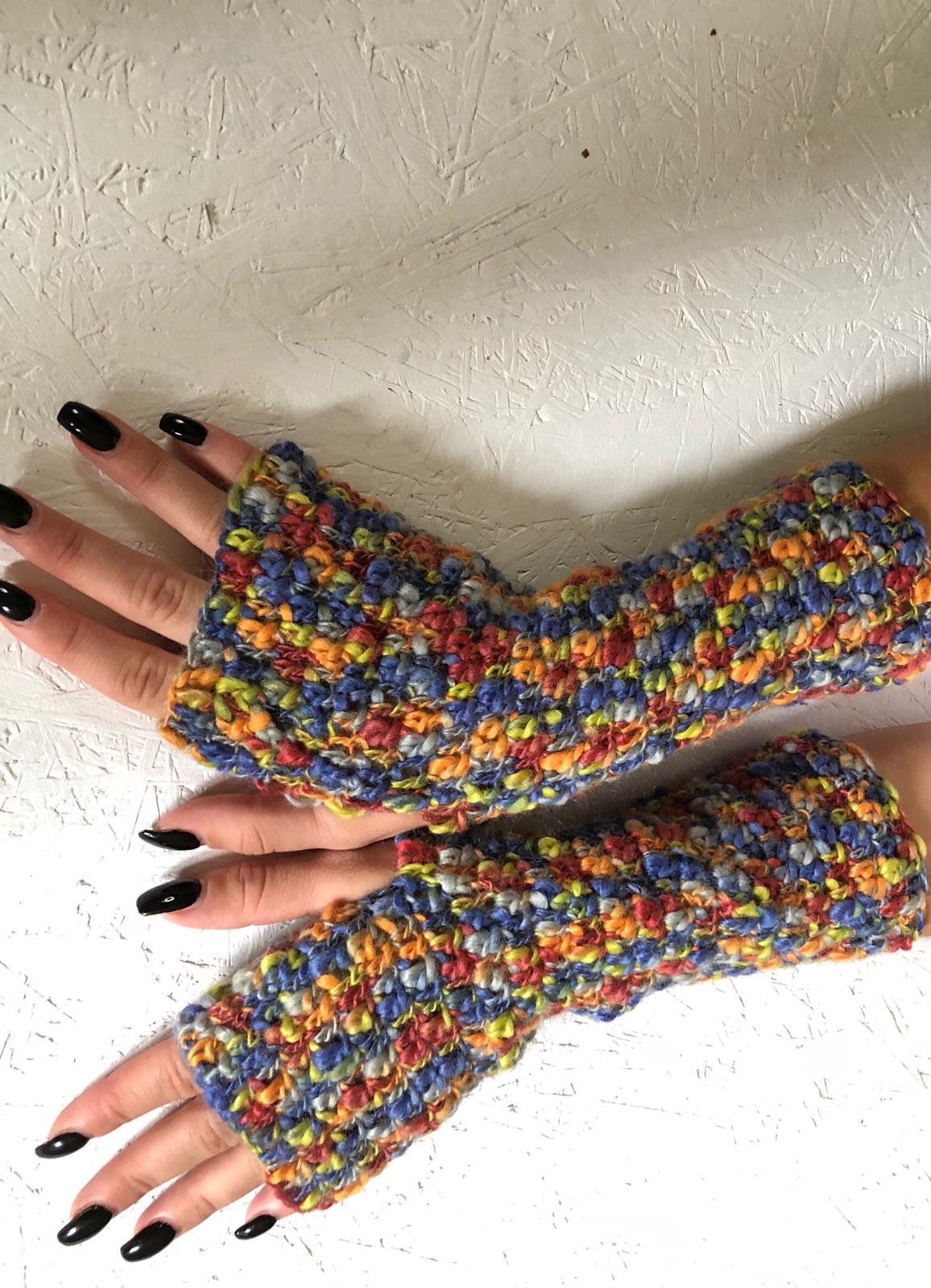 Neue Lange Fingerless - Fingerlose Handschuhe Damen Armstulpen Häkelhandschuhe von CELINICRAFTS
