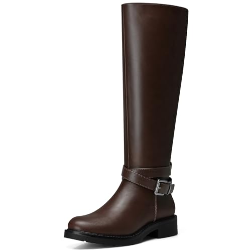 CELLENZ Kniehohe Damenstiefel: 4,1 cm runde Zehenpartie – breite Wadenlange Stiefel, modisch, trendig, bequem, flach für Arbeit, Ausgehen, Reisen, Kaffee, 38 EU CELLENZ Kniehohe Damenstiefel: 4,1 cm runde Zehenpartie – breite Wadenlange Stiefel, modisch, trendig, bequem, flach für Arbeit, Ausgehen, Reisen, Kaffee, 38 EU von CELLENZ