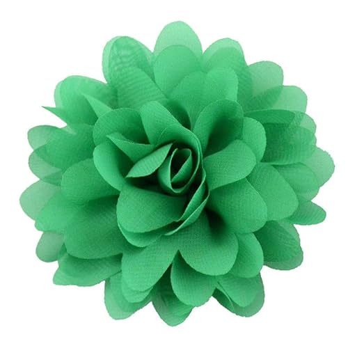 CEMELI 10 * 11 CM 10 stücke Silber Chiffon Tuch Blume Anstecknadel Abzeichen Blume Corsage Satin Blume/rose Anstecknadel Brosche Pin Für Frauen Braut von CEMELI