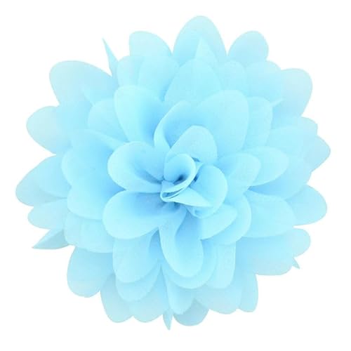 CEMELI 10 * 11 CM 10 stücke Silber Chiffon Tuch Blume Anstecknadel Abzeichen Blume Corsage Satin Blume/rose Anstecknadel Brosche Pin Für Frauen Braut von CEMELI