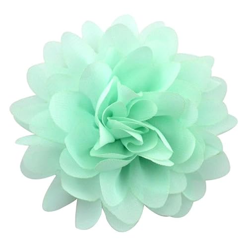 CEMELI 10 * 11 CM 4 stücke Silber Chiffon Tuch Blume Anstecknadel Abzeichen Blume Corsage Satin Blume/rose Anstecknadel Brosche Pin Für Frauen Braut von CEMELI