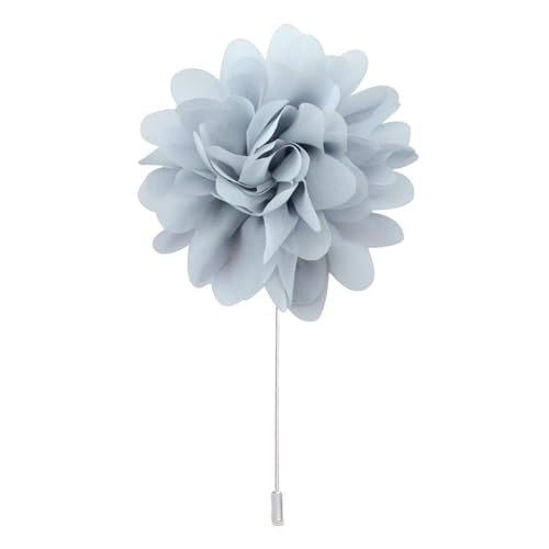 CEMELI 10 * 11 CM 4 stücke Silber Chiffon Tuch Blume Anstecknadel Abzeichen Blume Corsage Satin Blume/rose Anstecknadel Brosche Pin Für Frauen Braut von CEMELI