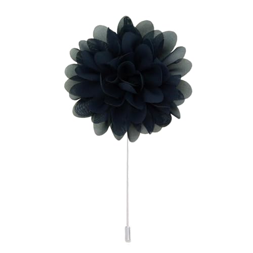 CEMELI 10 * 11 CM 6 stücke Silber Chiffon Tuch Blume Anstecknadel Abzeichen Blume Corsage Satin Blume/rose Anstecknadel Brosche Pin Für Frauen Braut von CEMELI