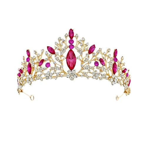 CEMELI 135 * 70mm Barock Kristall Braut Krone Für Hochzeit Tiara Prinzessin Königin Krone Strass Braut Stirnband von CEMELI