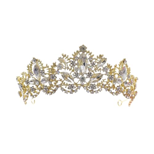 CEMELI 14 * 7CM Barock Kristall Braut Krone Für Hochzeit Tiara Prinzessin Königin Krone Strass Braut Stirnband Für Mädchen frauen von CEMELI