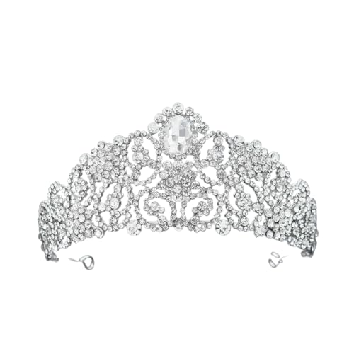 CEMELI 140 * 60MM Handgemachte Diamant Kristall Braut Krone Für Hochzeit Gold Silber Tiara Prinzessin Königin Krone Strass braut Stirnband von CEMELI