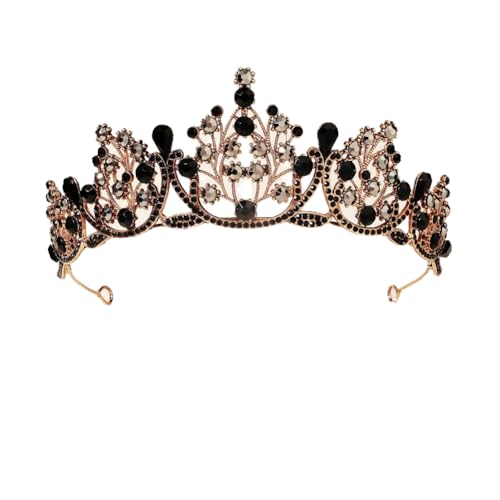 CEMELI 145 * 3CM Barocke Perle Kristall Braut Krone Für Hochzeit Tiara Prinzessin Königin Krone Strass Braut Stirnband für Mädchen Frauen von CEMELI