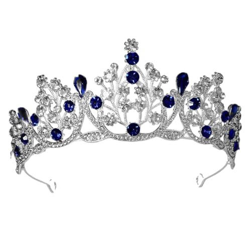 CEMELI 145 * 3CM Barocke Perle Kristall Braut Krone Für Hochzeit Tiara Prinzessin Königin Krone Strass Braut Stirnband für Mädchen Frauen von CEMELI