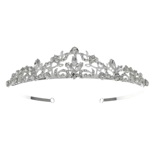 CEMELI 145 * 3CM Barocke Perle Kristall Braut Krone Für Hochzeit Tiara Prinzessin Königin Krone Strass Braut Stirnband für Mädchen Frauen von CEMELI