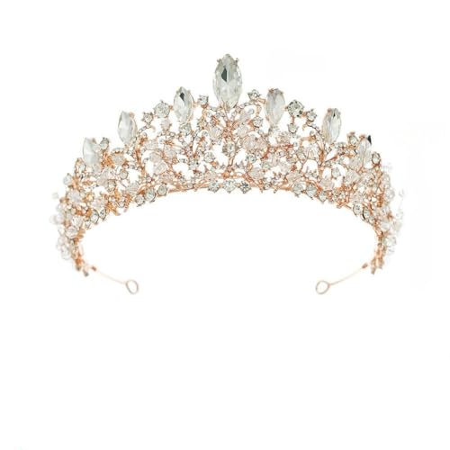 CEMELI 145 * 65 CM Barocke Perle Kristall Brautkrone Für Hochzeit Tiara Prinzessin Königin Krone Strass Brautstirnband Für Mädchen Frauen Kopfbedeckung von CEMELI