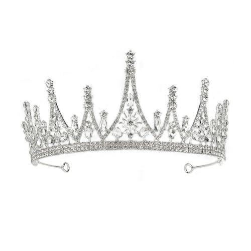 CEMELI 150 * 70MM Gold/Schwarz Kristall Braut Krone Für Hochzeit Diamant Tiara Prinzessin Königin Krone Strass Braut Stirnband von CEMELI