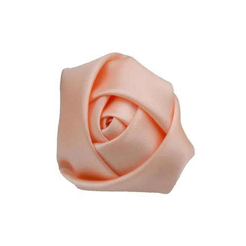 CEMELI 35 * 9 cm 20 Stück schwarze kleine silberne Satin-Blumen-Reversnadel-Abzeichen-Blumen-Corsage Satin-Blumen-/Rosen-Reversnadel-Brosche für Frauen Braut von CEMELI