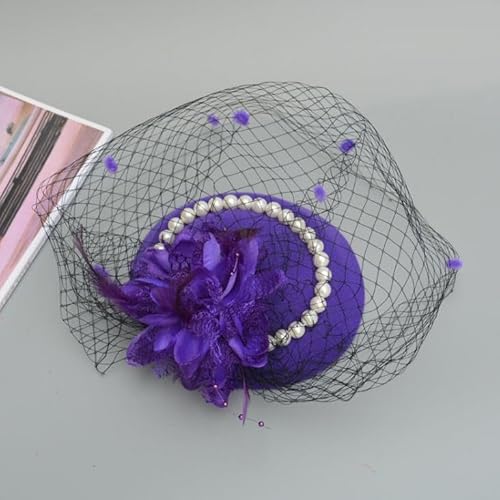 Kleine Cucklet Weiblichen Kopf Schmuck Retro Net Perle Vogelkäfig Schleier Für Hochzeit Hut Braut Party Stirnband Haar Mesh von CEMELI