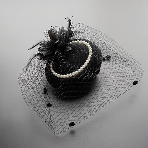 Kleine Cucklet Weiblichen Kopf Schmuck Retro Net Perle Vogelkäfig Schleier Für Hochzeit Hut Braut Party Stirnband Haar Mesh von CEMELI