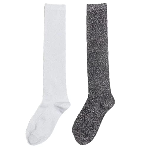 CENAST 2 Paar Damen Neuheit Glitzer Knöchel Socken Casual Damen Bright Retro Sox Piles Socken, C 2 Farben, Einheitsgröße von CENAST