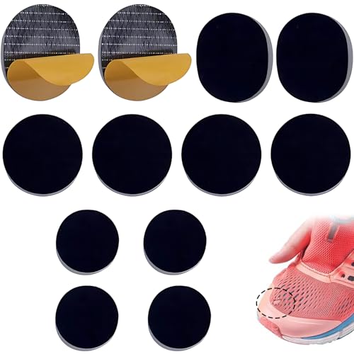 CENCERY 12 Pcs Schuh Mesh Repair Patch Mesh Schuhe Loch Reparatur Schuh Loch Prävention Patch Trainer Heel Repair Patch für die meisten Arten von Schuhen und Sitzen (schwarz) von CENCERY