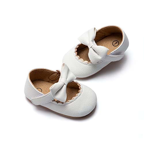 CENCIRILY Baby Mädchen Bowknot Prinzessin Schuhe Neugeborenes Blumen Mary Jane Flats Lauflernschuhe von CENCIRILY