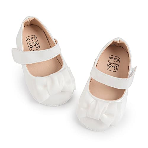 CENCIRILY Baby Mädchen Bowknot Prinzessin Schuhe Neugeborenes Blumen Mary Jane Flats Lauflernschuhe von CENCIRILY