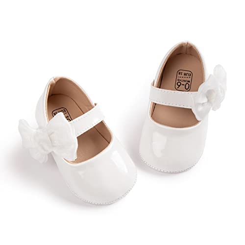 CENCIRILY Baby Mädchen Bowknot Prinzessin Schuhe Neugeborenes Blumen Mary Jane Flats Lauflernschuhe von CENCIRILY