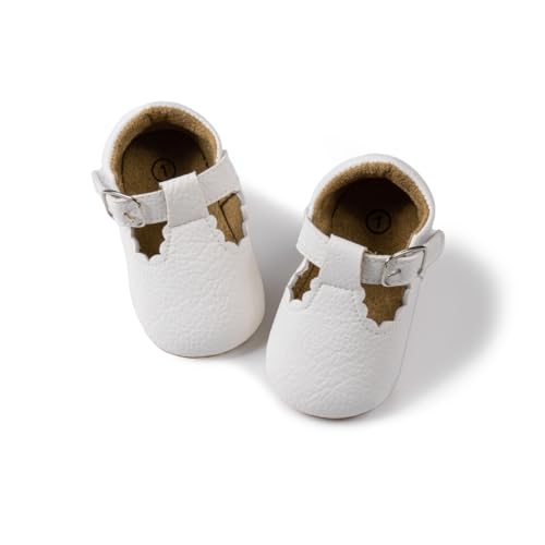 CENCIRILY Baby Mädchen Lauflernschuhe Bowknot Prinzessin Schuhe Neugeborenes Blumen Mary Jane Flats von CENCIRILY