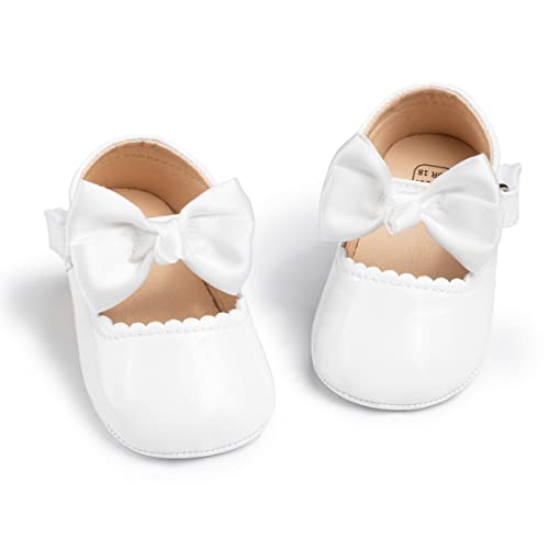 CENCIRILY Baby Mädchen Lauflernschuhe Bowknot Prinzessin Schuhe Neugeborenes Blumen Mary Jane Flats von CENCIRILY