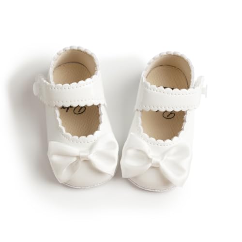 CENCIRILY Baby Mädchen Lauflernschuhe Bowknot Prinzessin Schuhe Neugeborenes Blumen Mary Jane Flats von CENCIRILY