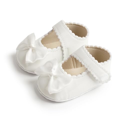 CENCIRILY Baby Mädchen Lauflernschuhe Bowknot Prinzessin Schuhe Neugeborenes Blumen Mary Jane Flats von CENCIRILY