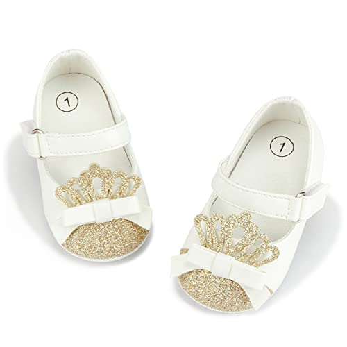 CENCIRILY Baby Mädchen Lauflernschuhe Bowknot Prinzessin Schuhe Neugeborenes Blumen Mary Jane Flats von CENCIRILY