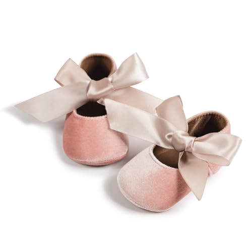 CENCIRILY Baby Mädchen Lauflernschuhe Bowknot Prinzessin Schuhe Neugeborenes Blumen Mary Jane Flats von CENCIRILY