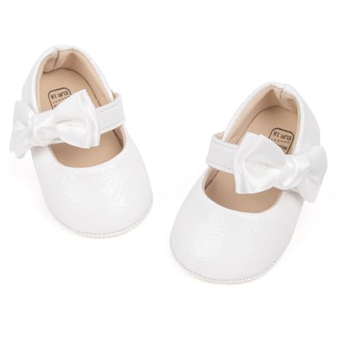 CENCIRILY Baby Mädchen Lauflernschuhe Bowknot Prinzessin Schuhe Neugeborenes Blumen Mary Jane Flats von CENCIRILY