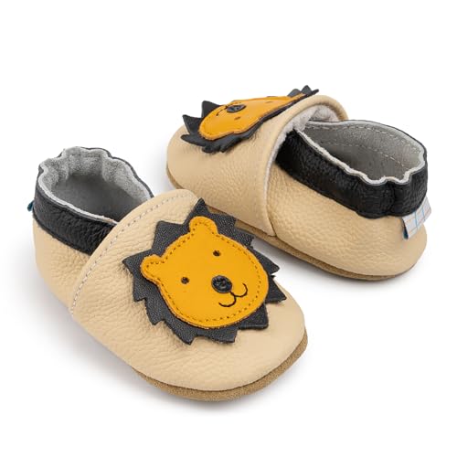 CENCIRILY Krabbelschuhe Baby Lauflernschuhe Jungen Weiche Leder mit Wildledersohlen Kleinkind Lederschuhe Mädchen Babyhausschuhe von CENCIRILY