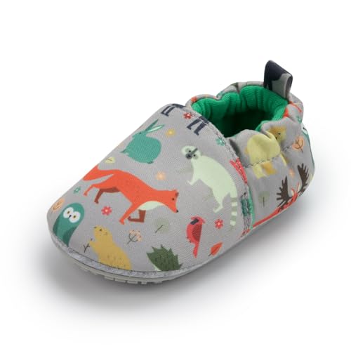 CENCIRILY Krabbelschuhe für Babys, Jungen und Mädchen, Karikatur, Weicher Hausschuher, Atmungsaktive, Rutschfesten, Lauflernschuh 0–18 Monate von CENCIRILY