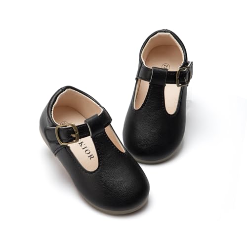 CENCIRILY Mädchen Mary Jane Halbschuhe Klassische Ballerinas Prinzessin Flache Schulschuhe mit Schleife von CENCIRILY