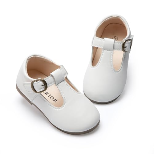 CENCIRILY Mädchen Mary Jane Halbschuhe Klassische Ballerinas Prinzessin Flache Schulschuhe mit Schleife von CENCIRILY