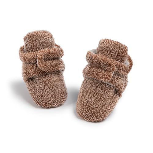 CENCIRILY Neugeborene Jungen Mädchen Schneestiefel Baby Weiche Winterschuhe Niedlich Fleece Socke Krabbelschuhe mit rutschfestem von CENCIRILY