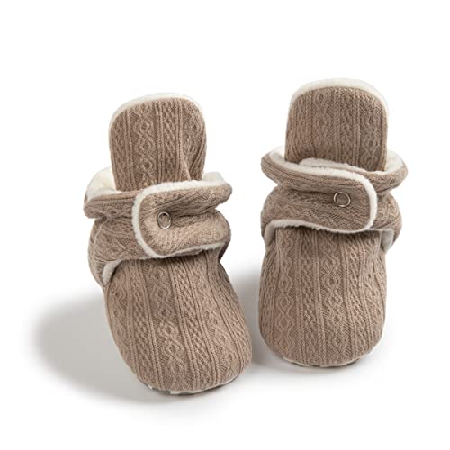 CENCIRILY Neugeborene Jungen Mädchen Schneestiefel Baby Weiche Winterschuhe Niedlich Fleece Socke Krabbelschuhe mit rutschfestem von CENCIRILY