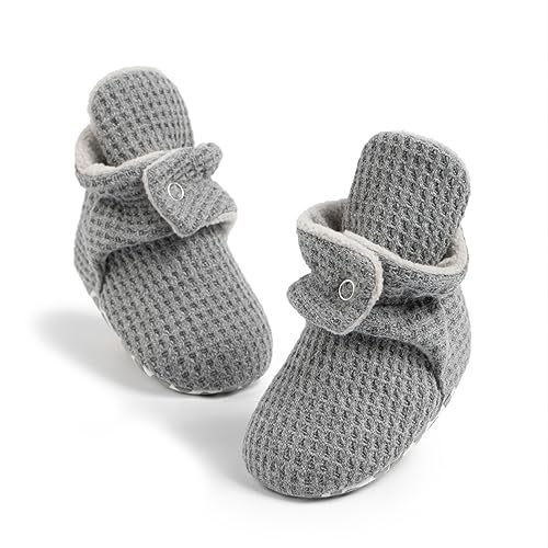 CENCIRILY Neugeborene Jungen Mädchen Stiefel Baby Winterschuhe Weiche Sohle Fleece Socke Krabbelschuhe mit rutschfestem von CENCIRILY