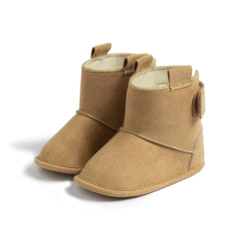 CENCIRILY Neugeborene Jungen Mädchen Stiefel Baby Winterschuhe Weiche Sohle Fleece Socke Krabbelschuhe mit rutschfestem von CENCIRILY