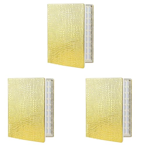 CENMEN 3X 216 Farben Nagel Spitzen Display Buch DIY Nagel Kunst Zeigt Regal Gel Farb Karte Diagramm Malerei Display Board Gold von CENMEN