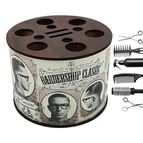 CENMOO Friseurscheren-Halter, aus , für Friseursalons, Friseur-Organizer, Scherenhalter, runder Schreibtisch-Organizer, Haarwerkzeug-Organizer für Friseursalon, Friseurladen von CENMOO