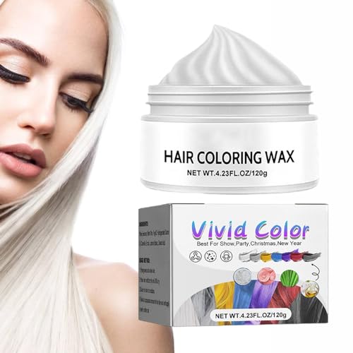 Temporäres Haarwachs | Weiche und natürliche Haarfarbe - Haarwachs für Halloween Party Cosplay Club Frauen Männer Temporäre Haarfarbe für dunkles und helles Haar Farbe Cenmoo von CENMOO