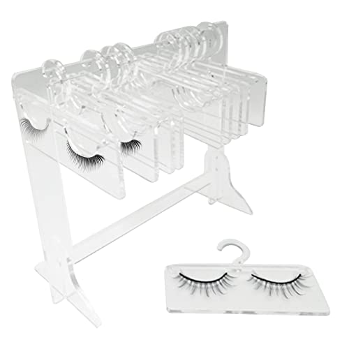 Wimpernständer Wimpernständer Wimpernhalter Acryl Wimpernhalter Organizer mit 10 Pfropfen Halter für Organizer Rack für Wimpernverlängerung Kosmetikbehälter für Wimpernverlängerung Kosmetikbehälter von CENMOO