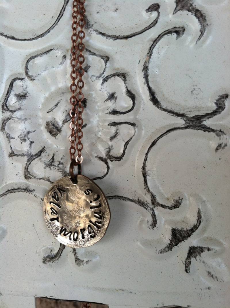 Alte Welt Thrones Stil Halskette ~ Handgehämmertes Groschen Fassung Gehen Valar Morghulis von CENTiment