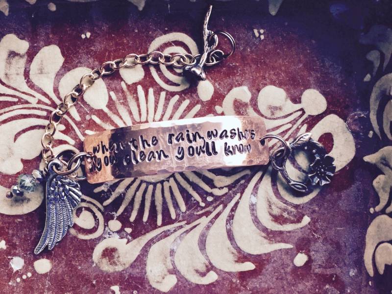 Dreams ~Handgehämmertes Kupferarmband ~ Stil Metall Gestanzt Mit Deinen Worten Oder Namen von CENTiment